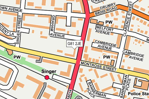 G81 2JE map - OS OpenMap – Local (Ordnance Survey) G81 2JE map - OS OpenMap – Local (Ordnance Survey)