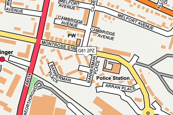 G81 2PZ map - OS OpenMap – Local (Ordnance Survey) G81 2PZ map - OS OpenMap – Local (Ordnance Survey)