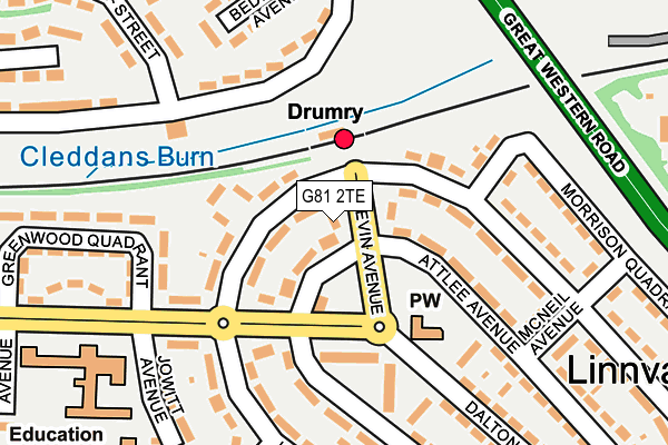 G81 2TE map - OS OpenMap – Local (Ordnance Survey) G81 2TE map - OS OpenMap – Local (Ordnance Survey)