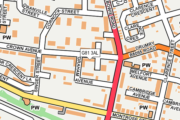 G81 3AL map - OS OpenMap – Local (Ordnance Survey)