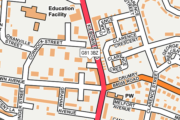 G81 3BZ map - OS OpenMap – Local (Ordnance Survey)