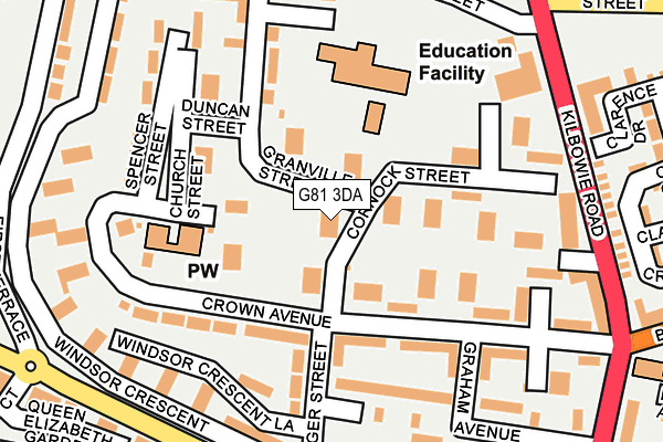 G81 3DA map - OS OpenMap – Local (Ordnance Survey)