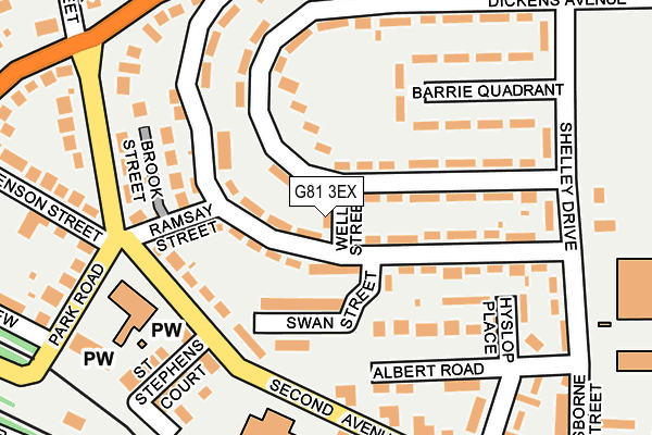 G81 3EX map - OS OpenMap – Local (Ordnance Survey)