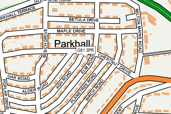 G81 3PR map - OS OpenMap – Local (Ordnance Survey)