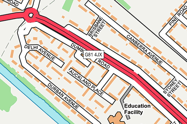 G81 4JX map - OS OpenMap – Local (Ordnance Survey)