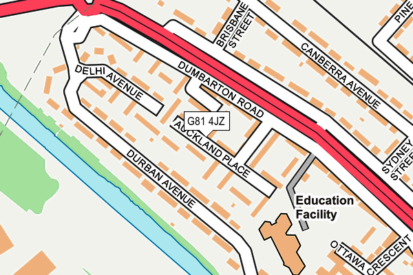 G81 4JZ map - OS OpenMap – Local (Ordnance Survey)