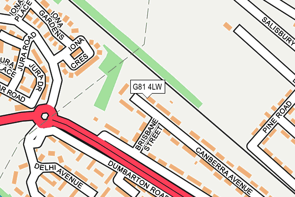 G81 4LW map - OS OpenMap – Local (Ordnance Survey) G81 4LW map - OS OpenMap – Local (Ordnance Survey)