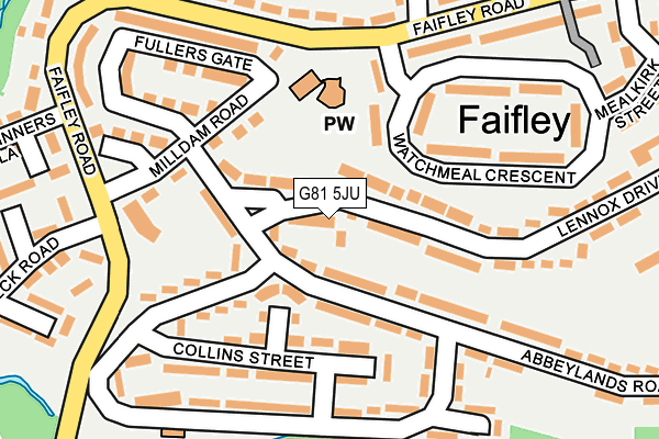 G81 5JU map - OS OpenMap – Local (Ordnance Survey)
