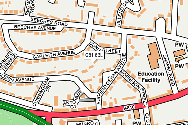 G81 6BL map - OS OpenMap – Local (Ordnance Survey) G81 6BL map - OS OpenMap – Local (Ordnance Survey)