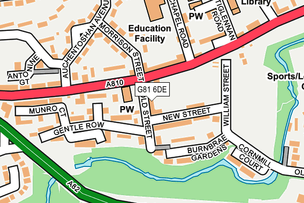G81 6DE map - OS OpenMap – Local (Ordnance Survey)