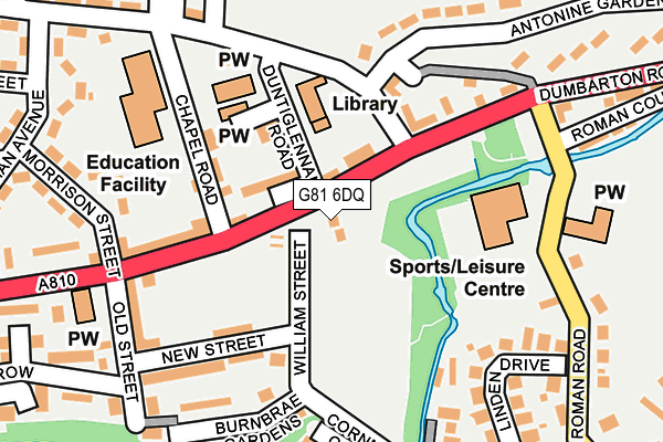G81 6DQ map - OS OpenMap – Local (Ordnance Survey)