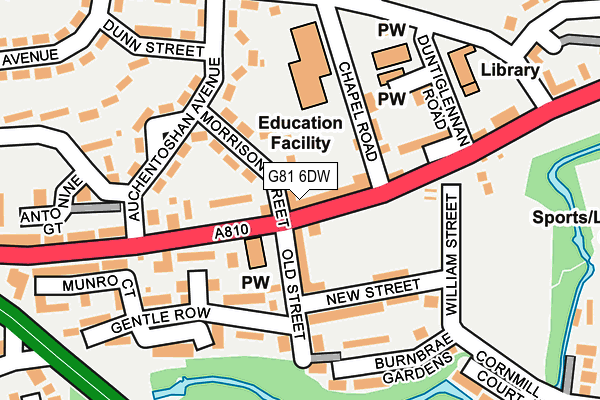 G81 6DW map - OS OpenMap – Local (Ordnance Survey) G81 6DW map - OS OpenMap – Local (Ordnance Survey)