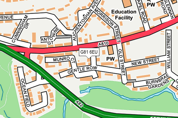 G81 6EU map - OS OpenMap – Local (Ordnance Survey)