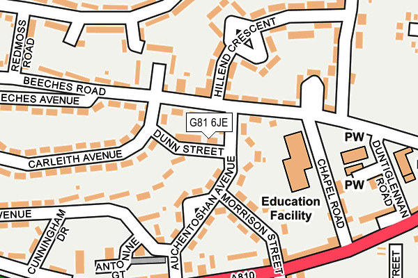 G81 6JE map - OS OpenMap – Local (Ordnance Survey) G81 6JE map - OS OpenMap – Local (Ordnance Survey)