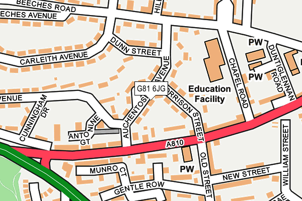 G81 6JG map - OS OpenMap – Local (Ordnance Survey)