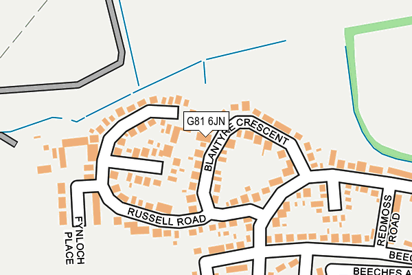 G81 6JN map - OS OpenMap – Local (Ordnance Survey)