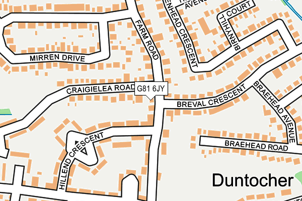 G81 6JY map - OS OpenMap – Local (Ordnance Survey)