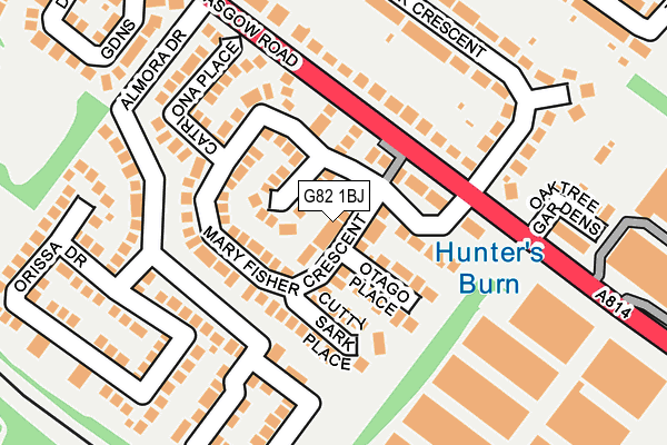 G82 1BJ map - OS OpenMap – Local (Ordnance Survey) G82 1BJ map - OS OpenMap – Local (Ordnance Survey)