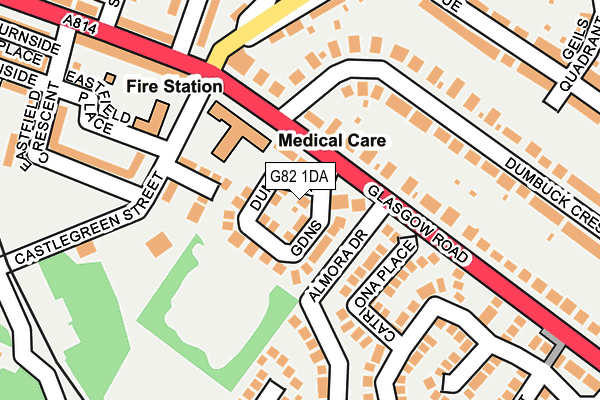G82 1DA map - OS OpenMap – Local (Ordnance Survey) G82 1DA map - OS OpenMap – Local (Ordnance Survey)