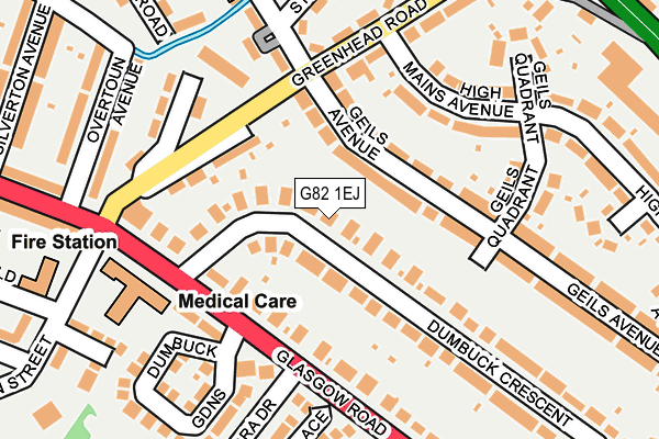 G82 1EJ map - OS OpenMap – Local (Ordnance Survey) G82 1EJ map - OS OpenMap – Local (Ordnance Survey)