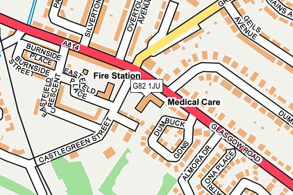 G82 1JU map - OS OpenMap – Local (Ordnance Survey) G82 1JU map - OS OpenMap – Local (Ordnance Survey)