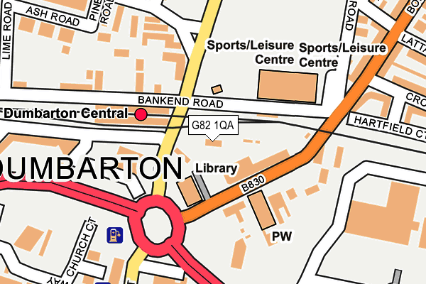 G82 1QA map - OS OpenMap – Local (Ordnance Survey)