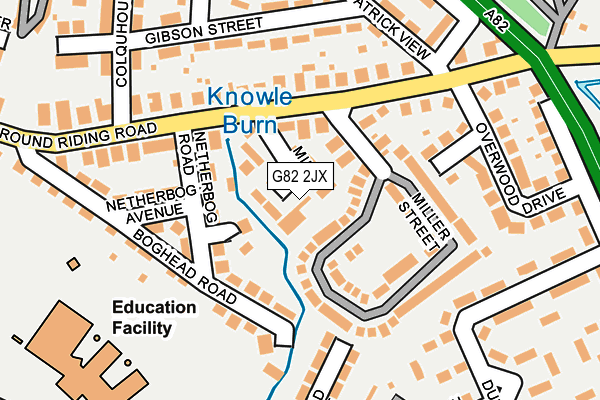 G82 2JX map - OS OpenMap – Local (Ordnance Survey)