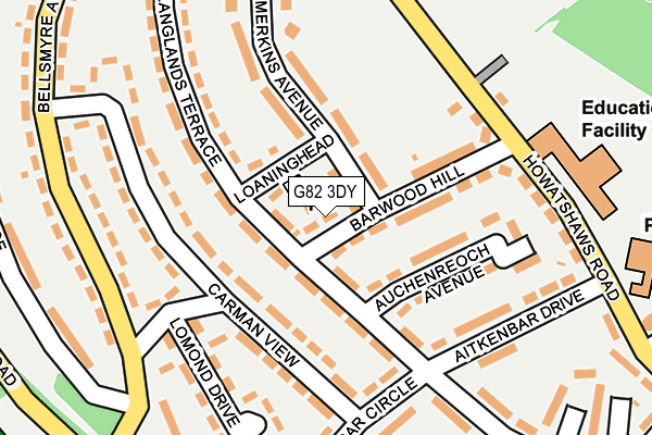 G82 3DY map - OS OpenMap – Local (Ordnance Survey) G82 3DY map - OS OpenMap – Local (Ordnance Survey)