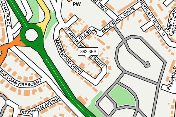 G82 3ES map - OS OpenMap – Local (Ordnance Survey)