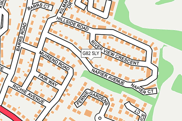 G82 5LY map - OS OpenMap – Local (Ordnance Survey) G82 5LY map - OS OpenMap – Local (Ordnance Survey)
