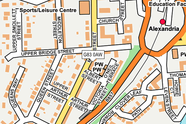 G83 0AW map - OS OpenMap – Local (Ordnance Survey)