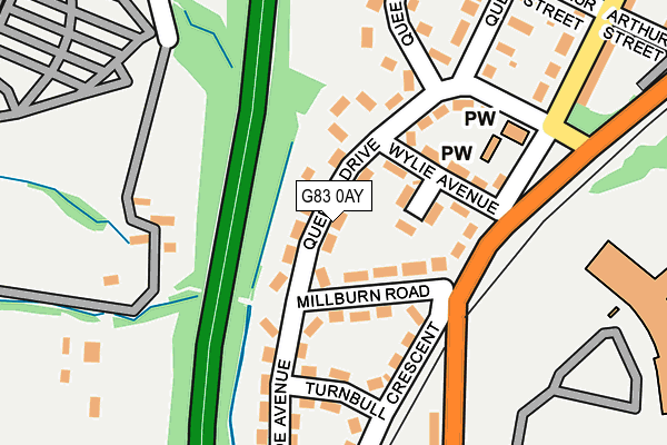 G83 0AY map - OS OpenMap – Local (Ordnance Survey) G83 0AY map - OS OpenMap – Local (Ordnance Survey)