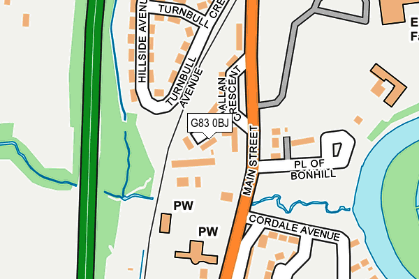 G83 0BJ map - OS OpenMap – Local (Ordnance Survey)