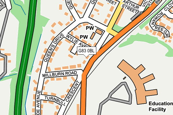 G83 0BL map - OS OpenMap – Local (Ordnance Survey)