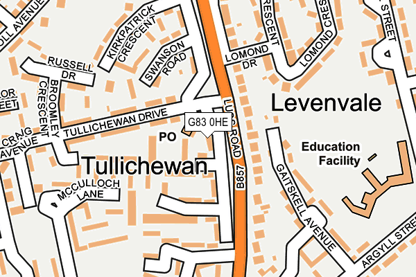 G83 0HE map - OS OpenMap – Local (Ordnance Survey) G83 0HE map - OS OpenMap – Local (Ordnance Survey)