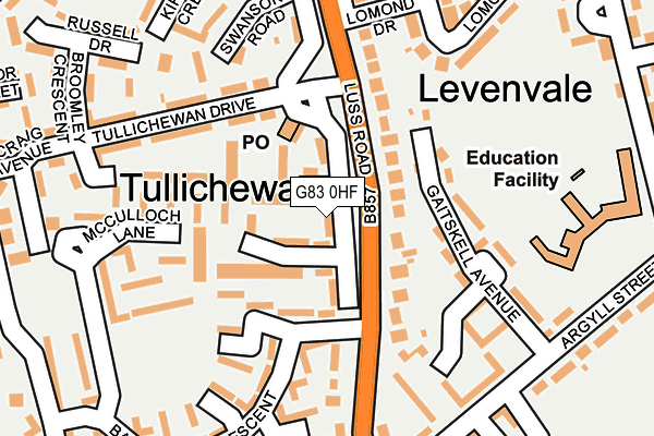 G83 0HF map - OS OpenMap – Local (Ordnance Survey) G83 0HF map - OS OpenMap – Local (Ordnance Survey)