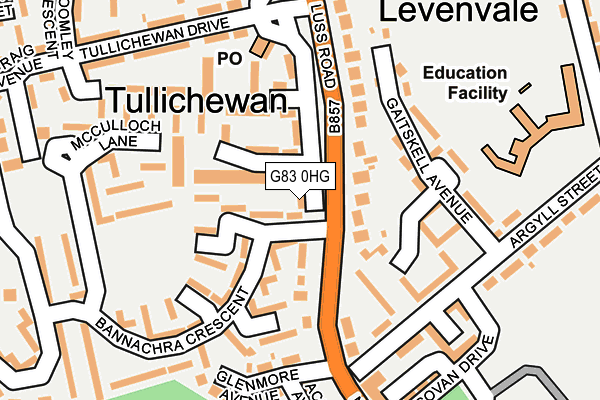 G83 0HG map - OS OpenMap – Local (Ordnance Survey) G83 0HG map - OS OpenMap – Local (Ordnance Survey)