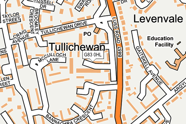 G83 0HL map - OS OpenMap – Local (Ordnance Survey) G83 0HL map - OS OpenMap – Local (Ordnance Survey)