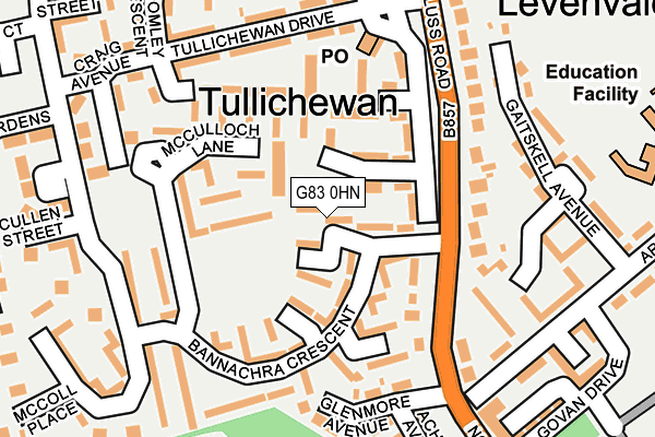 G83 0HN map - OS OpenMap – Local (Ordnance Survey) G83 0HN map - OS OpenMap – Local (Ordnance Survey)