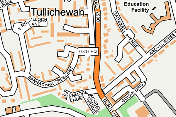 G83 0HQ map - OS OpenMap – Local (Ordnance Survey) G83 0HQ map - OS OpenMap – Local (Ordnance Survey)