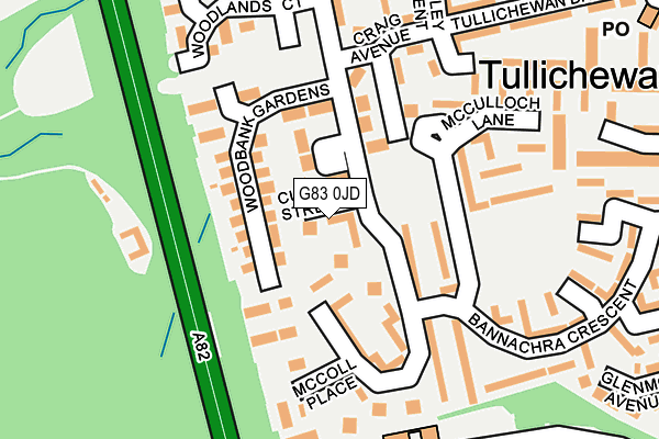 G83 0JD map - OS OpenMap – Local (Ordnance Survey) G83 0JD map - OS OpenMap – Local (Ordnance Survey)