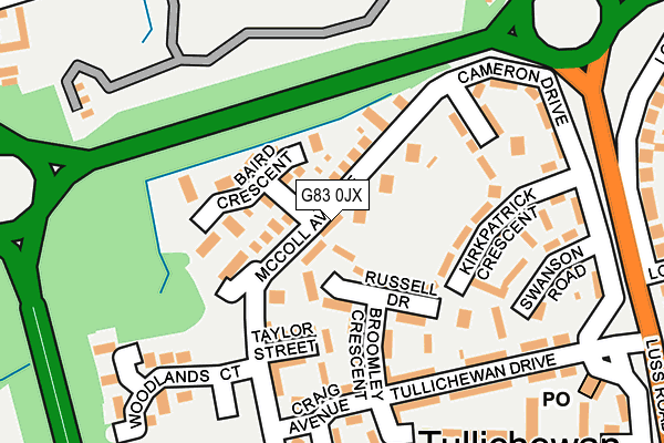 G83 0JX map - OS OpenMap – Local (Ordnance Survey) G83 0JX map - OS OpenMap – Local (Ordnance Survey)