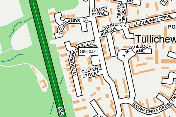 G83 0JZ map - OS OpenMap – Local (Ordnance Survey) G83 0JZ map - OS OpenMap – Local (Ordnance Survey)