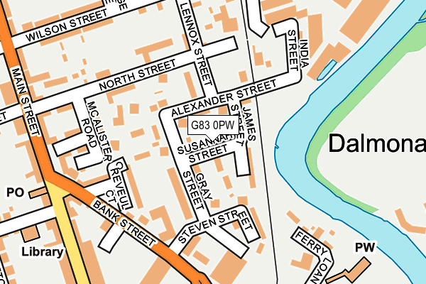 G83 0PW map - OS OpenMap – Local (Ordnance Survey)