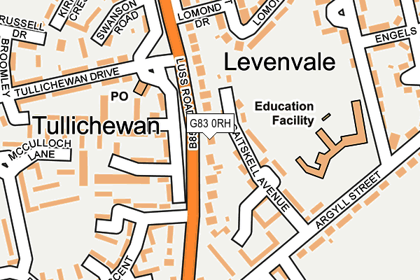 G83 0RH map - OS OpenMap – Local (Ordnance Survey) G83 0RH map - OS OpenMap – Local (Ordnance Survey)