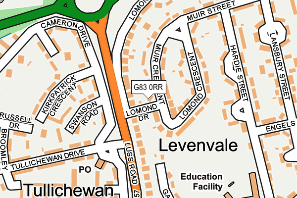 G83 0RR map - OS OpenMap – Local (Ordnance Survey) G83 0RR map - OS OpenMap – Local (Ordnance Survey)