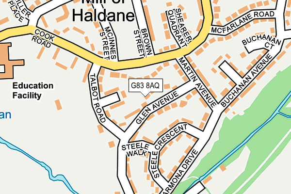 G83 8AQ map - OS OpenMap – Local (Ordnance Survey)
