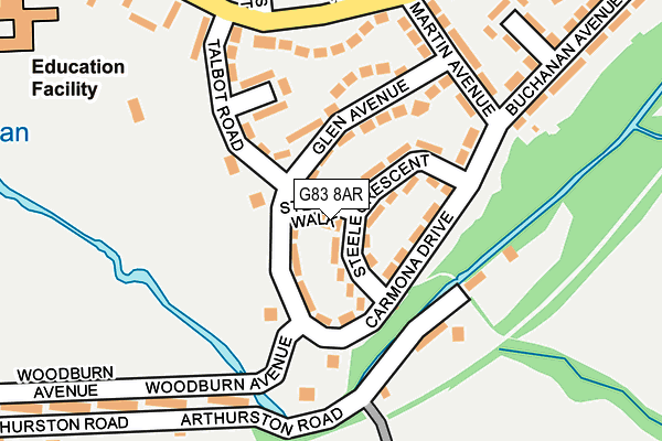 G83 8AR map - OS OpenMap – Local (Ordnance Survey)