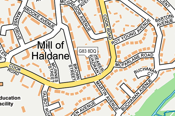 G83 8DQ map - OS OpenMap – Local (Ordnance Survey)