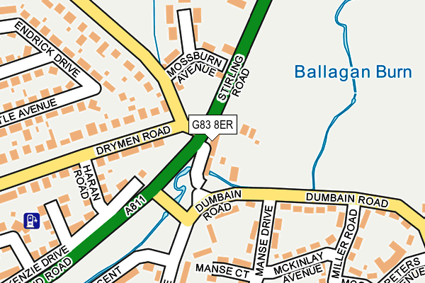 G83 8ER map - OS OpenMap – Local (Ordnance Survey) G83 8ER map - OS OpenMap – Local (Ordnance Survey)
